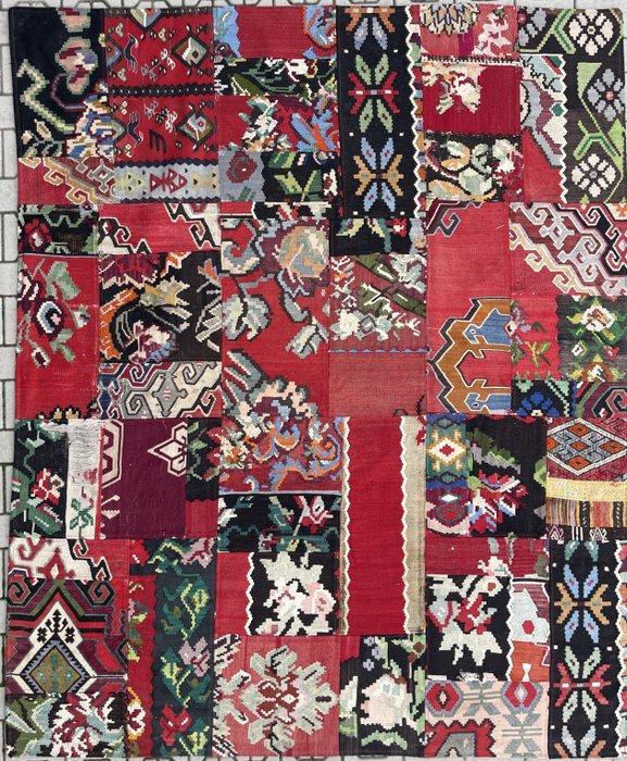 Vintage design - handgeweven - wol - hip tapijt - kleurrijk, Huis en Inrichting, Stoffering | Tapijten en Kleden