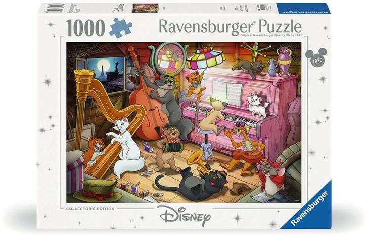 Disney - Aristocats Puzzel (1000 stukjes) | Ravensburger -, Hobby en Vrije tijd, Denksport en Puzzels, Nieuw, Verzenden
