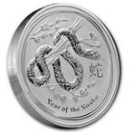 Lunar II - Year of the Snake 1 kg 2013 (32.983 oplage), Verzenden, Losse munt, Zilver