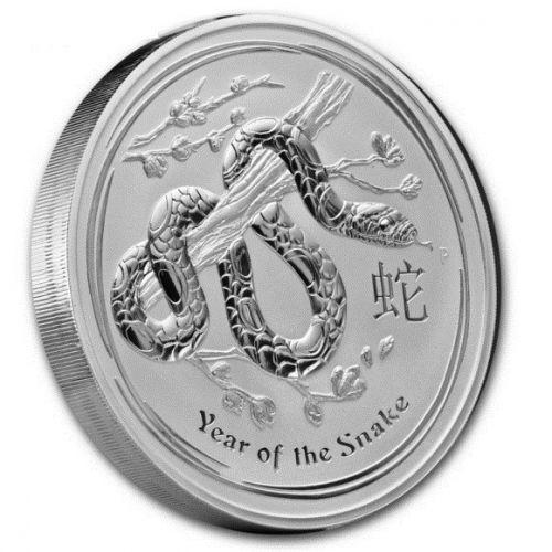 Lunar II - Year of the Snake 1 kg 2013 (32.983 oplage), Postzegels en Munten, Munten | Oceanië, Losse munt, Zilver, Verzenden