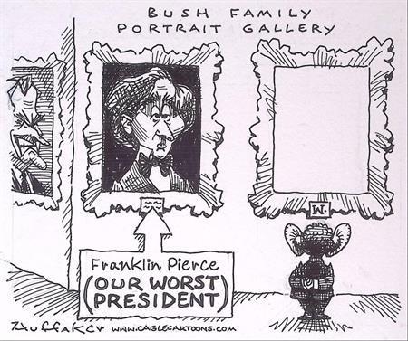 Pentekening Amerika - Bush familie portretten (lijst optie), Antiek en Kunst, Kunst | Tekeningen en Foto's, Verzenden