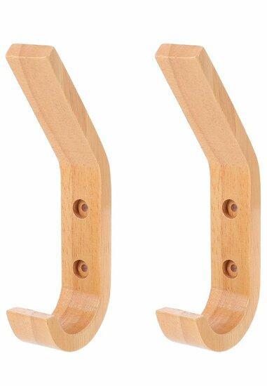 Nordic Design - 2 stuks - houten kapstok haken - Rubberwo..., Huis en Inrichting, Woonaccessoires | Overige, Verzenden