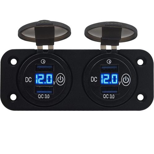 ProRide 12V USB Stopcontact 4 Poorten met Schakelaar en, Doe-het-zelf en Verbouw, Elektra en Kabels, Nieuw, Verzenden