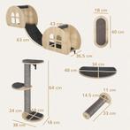 TRUUSK Katten Klimmuur Set - 7-delig - Met Sisalpaal, Ladder, Dieren en Toebehoren, Katten-accessoires, Verzenden, Nieuw