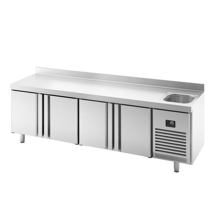 GGM Gastro | Koelwerkbank Premium PLUS - 2452x600mm - met 1, Zakelijke goederen, Horeca | Keukenapparatuur, RVS Meubilair, Verzenden