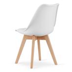 4x witte kuipstoelen - duurzaam houten frame & eco-ledere..., Ophalen of Verzenden, Nieuw
