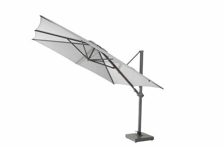 4 Seasons Outdoor Siesta parasol 300 x 300 cm mid-grey,, Tuin en Terras, Tuinsets en Loungesets, Ophalen of Verzenden