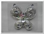 Butterfly Jewel Magneet Aubergine Fuchsia 6 cm, Ophalen of Verzenden, Nieuw