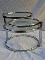 Salontafel - Chroom, Glas - Leitmotiv - Space Age