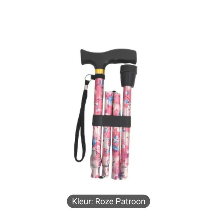 Opvouwbare wandelstok rose, Diversen, Wandelstokken, Nieuw, Verstelbaar, Opvouwbaar, Verzenden