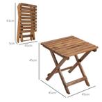 TRUUSK Patiotafelset, 2 Klaptafels Van Acaciahout, 45x45x45c, Verzenden, Nieuw