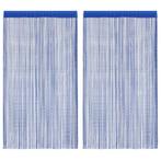 vidaXL Draadgordijnen 140x250 cm blauw 2 st, Verzenden, Nieuw, Blauw