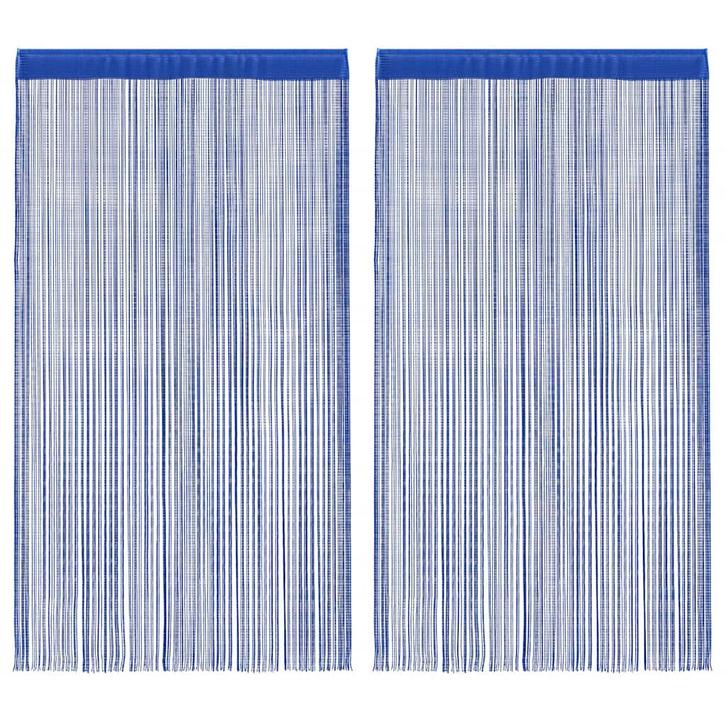 vidaXL Draadgordijnen 140x250 cm blauw 2 st, Huis en Inrichting, Stoffering | Gordijnen en Lamellen, Blauw, Nieuw, Verzenden