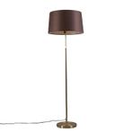 Vloerlamp goud/messing met kap bruin 45 cm verstelbaar -, Nieuw, Overige materialen, Modern, 150 tot 200 cm