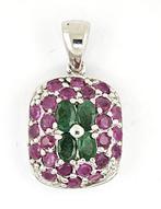 Zonder minimumprijs - Hanger Zilver - 6.00ct. tw. Smaragd -