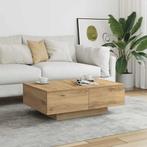 vidaXL Salontafel 90x60x31 cm bewerkt hout artisanaal, Verzenden, Nieuw, Overige houtsoorten, 50 tot 100 cm
