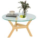 TRUUSK Salontafel Van Gehard Glas - Verstelbare Voetkussens, Verzenden, Nieuw