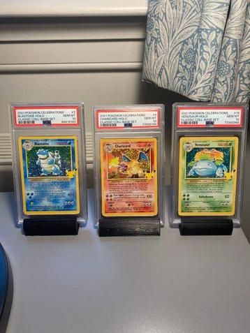 Pokémon - 3 Graded card - Blastoise, Charizard, Venusaur - beschikbaar voor biedingen