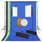 vidaXL Fotostudioset met lampen, achtergrond en reflector, Verzenden, Nieuw