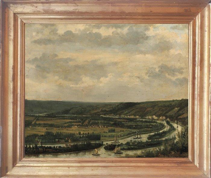 Félix Hippolyte Lanoue (1812-1872) - Les Andelys, Antiek en Kunst, Kunst | Schilderijen | Klassiek