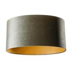 Velours lampenkap groen met gouden binnenkant ovaal 50/33/25, Huis en Inrichting, Klassiek / Antiek, Nieuw, Ovaal, Minder dan 25 cm