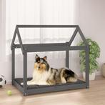 vidaXL Hondenbed 101x70x90 cm massief grenenhout grijs, Dieren en Toebehoren, Verzenden, Nieuw