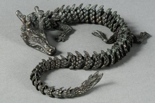 Articulated Dragon Sculpture - Beeld Metaal - Japan, Antiek en Kunst, Antiek | Overige Antiek