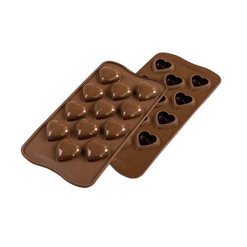 Silikomart Siliconen Bonbonvorm Hart (12x) 3,1x3x1,5cm, Hobby en Vrije tijd, Taarten en Cupcakes maken, Nieuw, Verzenden