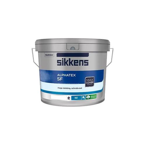Sikkens Alphatex SF - WIT - 10 liter (Muurverf - Latex), Doe-het-zelf en Verbouw, Verf, Beits en Lak, Verf, Wit, Nieuw, 10 tot 15 liter