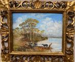 Johann Zahnd (1854-1934) - Bufale al Lago Patria, Antiek en Kunst