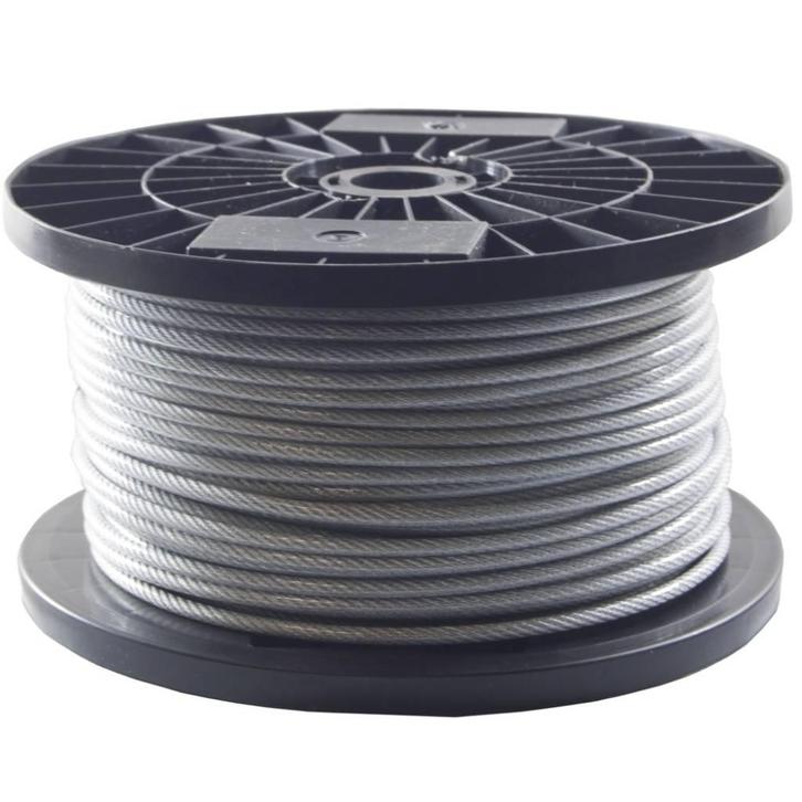 Staalkabel 3/4 mm geplastificeerd 400 Meters Megarol, Doe-het-zelf en Verbouw, IJzerwaren en Bevestigingsmiddelen, Verzenden