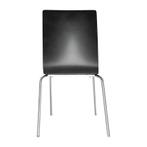 Bolero stoel met vierkante rug zwart - 4 stuks, Verzenden, Nieuw in verpakking