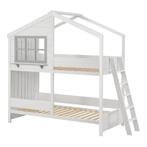 Kinderbed / Stapelbed Droomhuis - 90 x 200 cm - Incl. Ladder, Huis en Inrichting, Nieuw, 90 cm, Modern, Ophalen of Verzenden