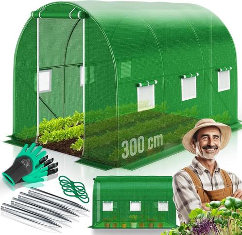 KESSER® Foliekas, stabiel met 6 ramen met muggennet en deur,, Tuin en Terras, Tuinmeubel-accessoires, Nieuw, Verzenden