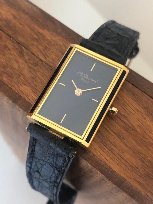 S.T. Dupont - Lacque de chine blue dial - iconic gold plated, Sieraden, Tassen en Uiterlijk, Horloges | Heren