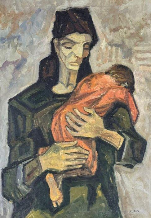 Emilio Notte (1891-1982) - Maternità, Antiek en Kunst, Kunst | Schilderijen | Klassiek