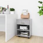 vidaXL Rolkast 46x36x59 cm bewerkt hout betongrijs, Huis en Inrichting, Verzenden, Nieuw