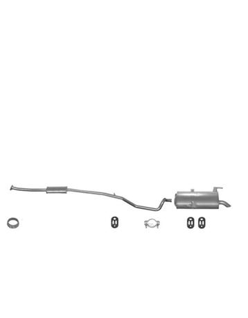 Complete uitlaat Einddemper + Middendemper Peugeot 206 stati