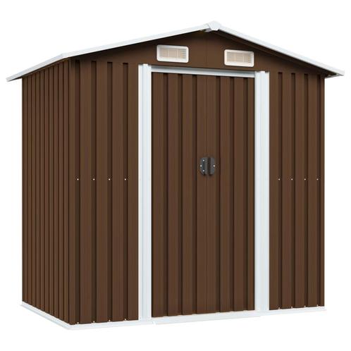 vidaXL Tuinberging 204x132x186 cm staal bruin, Tuin en Terras, Tuinhuizen, Nieuw, Verzenden