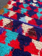 Rood en blauw Marokkaans wollen vintage tapijt - Vloerkleed, Nieuw