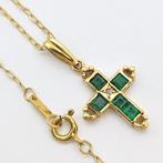 Oorbellen - 18 karaat Geel goud - 0.70ct. tw. Smaragd -, Nieuw