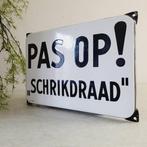 Pas Op! Schrikdraad, Langcat Bussum, 1950 - Reclamebord -