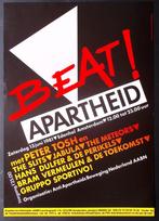 Poster over het Beat! Apartheid festival in Amsterdam, Verzamelen, Verzenden, Nieuw, Overige onderwerpen, Met lijst