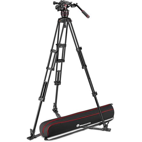 Manfrotto Nitrotech 608 & Alu Twin GS, Audio, Tv en Foto, Fotografie | Statieven en Balhoofden, Driepoot, Nieuw, 175 cm of meer