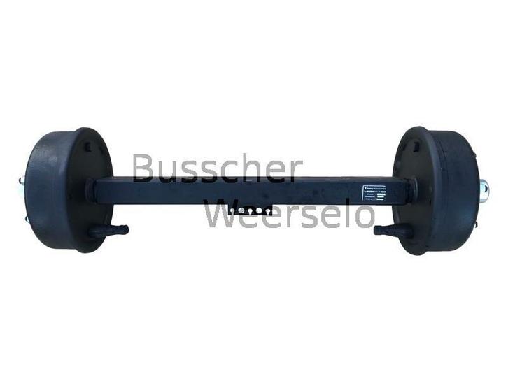 Starre As - 2500kg - Geremd - Vierkant 60 - Ongeveerd - Aanh, Auto diversen, Aanhangwagen-onderdelen, Nieuw, Ophalen of Verzenden