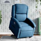vidaXL Sta-opstoel fluweel blauw, Huis en Inrichting, Fauteuils, Verzenden, Nieuw