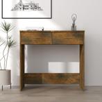 vidaXL Bureau 80x40x75 cm bewerkt hout gerookt eikenkleurig, Huis en Inrichting, Bureaus, Verzenden, Nieuw