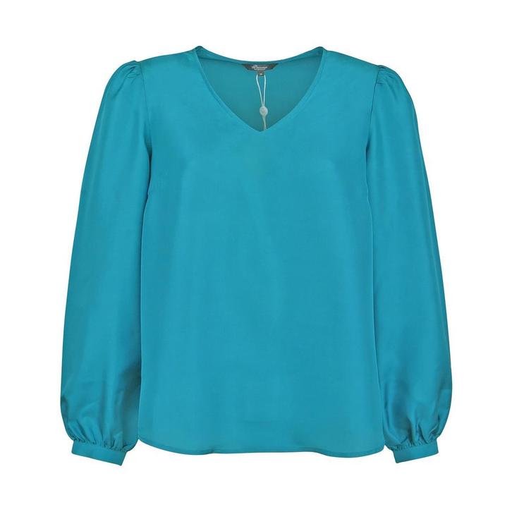 Princess goes Hollywood • zijden blouse in petrol • 36, Kleding | Dames, Tops, Blauw, Nieuw, Maat 36 (S), Verzenden