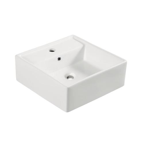 BWS Wastafel Freya Keramiek 41x41x15 cm Wit, Doe-het-zelf en Verbouw, Sanitair, Overige typen, Nieuw, Ophalen of Verzenden