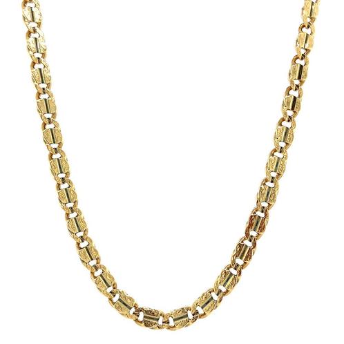 Gouden fantasie collier 14 krt, Sieraden, Tassen en Uiterlijk, Kettingen, Nieuw, Ophalen of Verzenden